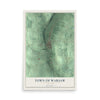 Warsaw, New York map print, 12" x 18" Archival Matte Print mockup