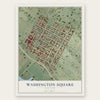 Washington Square, New York map print, the full design