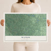 Watson, New York map print, 12" x 18" Archival Matte Print mockup