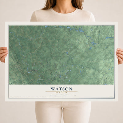 Watson, New York map print, 18" x 24" Archival Matte Print mockup
