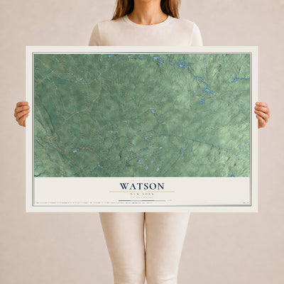Watson, New York map print, 24" x 36" Archival Matte Print mockup