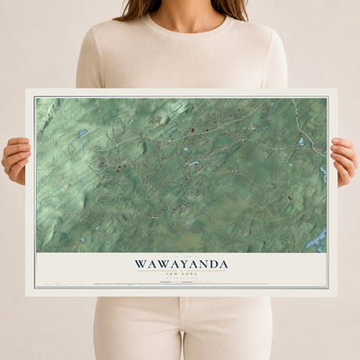 Wawayanda, New York map print, 12" x 18" Archival Matte Print mockup