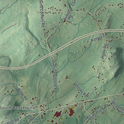 Close-up 2 of the Wawayanda, New York map artwork