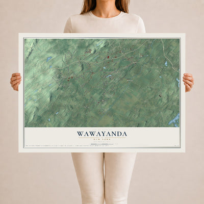 Wawayanda, New York map print, 24" x 36" Archival Matte Print mockup