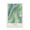 Wayne, New York map print, 12" x 18" Archival Matte Print mockup