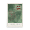 Webster, New York map print, 12" x 18" Archival Matte Print mockup
