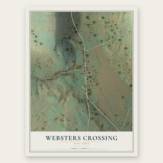 Websters Crossing, New York map print, the full design