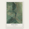 West Kill, New York map print, the full design