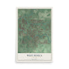 West Seneca, New York map print, 12" x 18" Archival Matte Print mockup