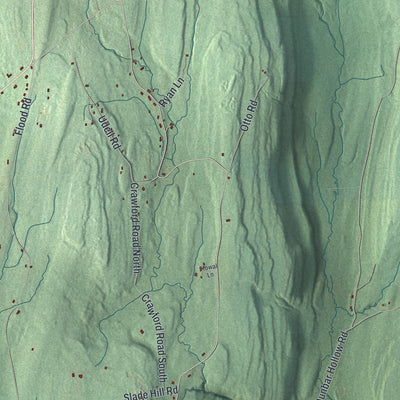 Close-up 2 of the Westerlo, New York map artwork