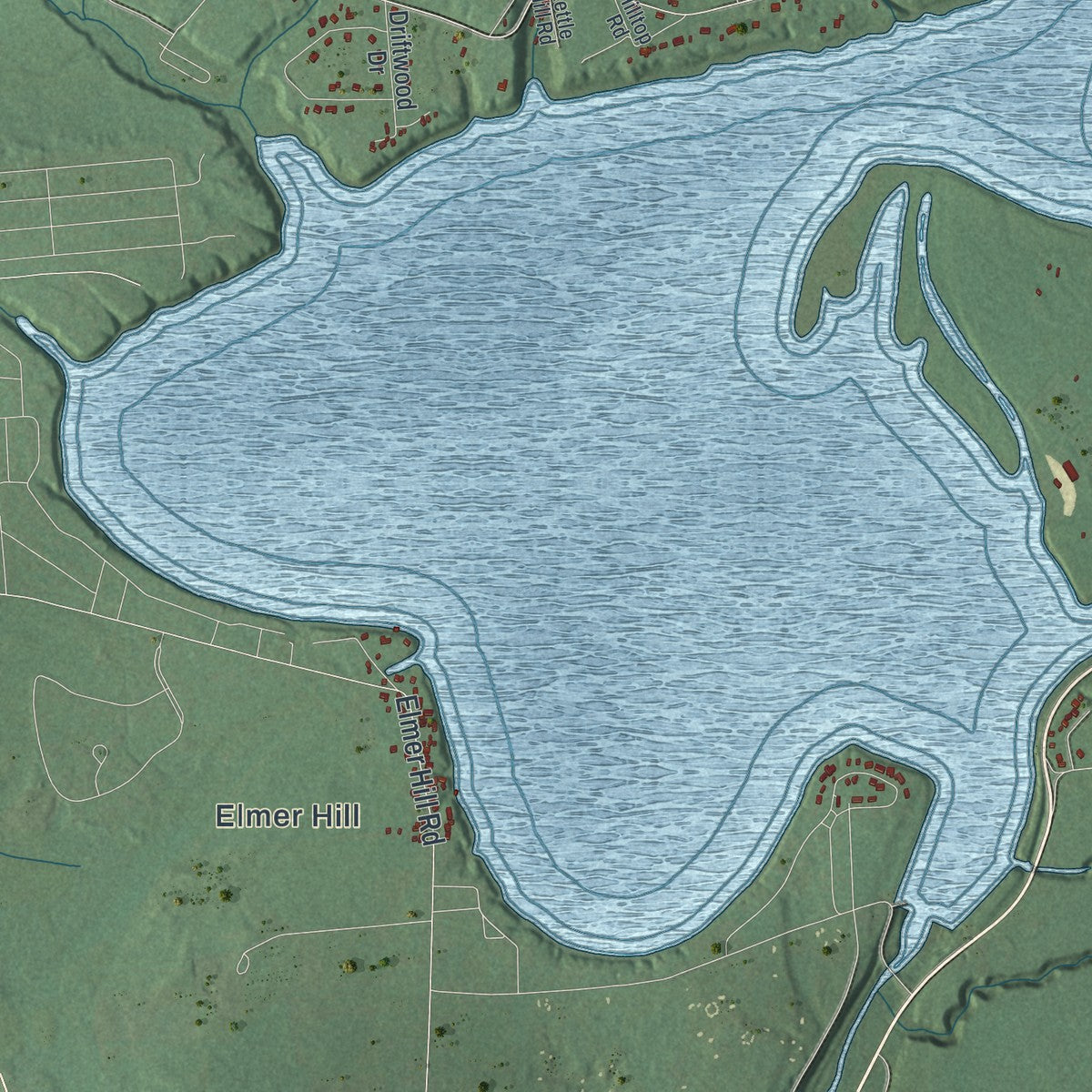 Close-up 1 of the Western, New York map artwork