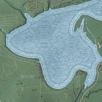 Close-up 1 of the Western, New York map artwork
