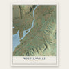 Westernville, New York map print, the full design