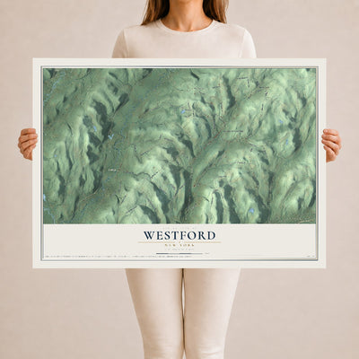 Westford, New York map print, 24" x 36" Archival Matte Print mockup