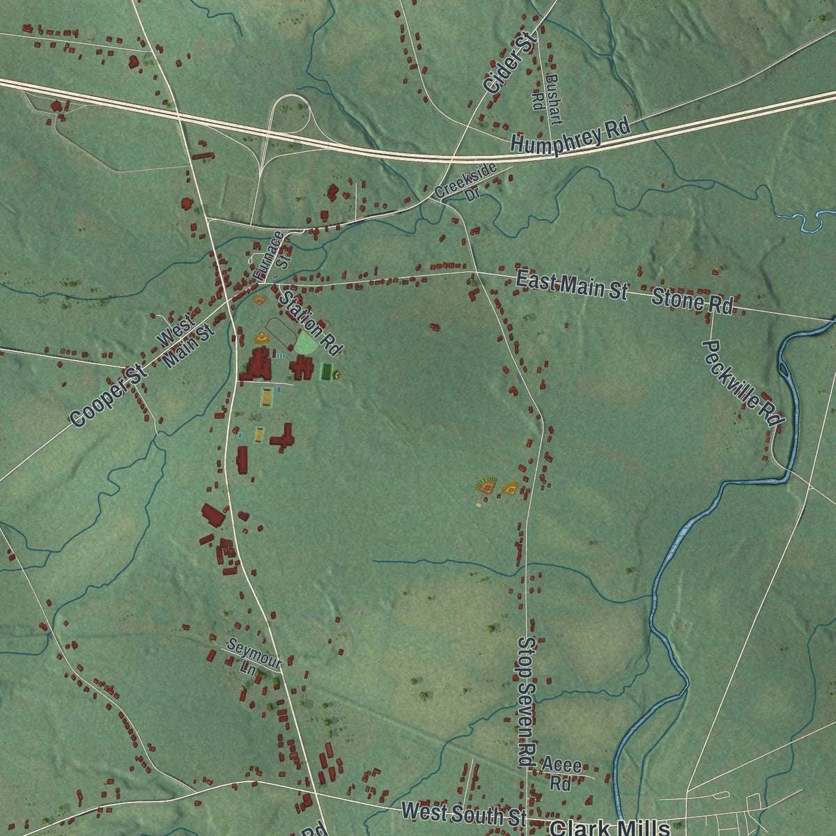 Close-up 2 of the Westmoreland, New York map artwork