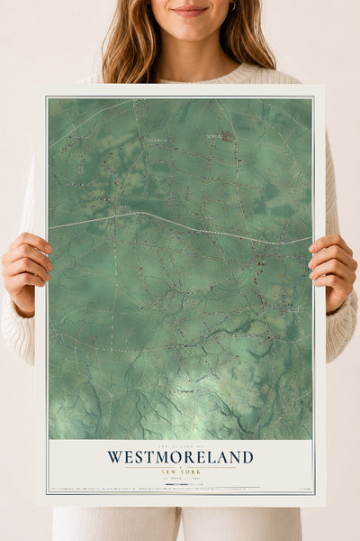 Westmoreland, New York map print, 18" x 24" Archival Matte Print mockup