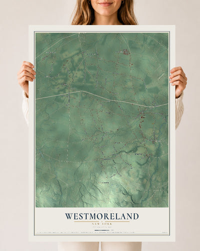 Westmoreland, New York map print, 24" x 36" Archival Matte Print mockup