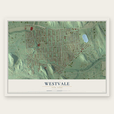 Westvale, New York map print, the full design