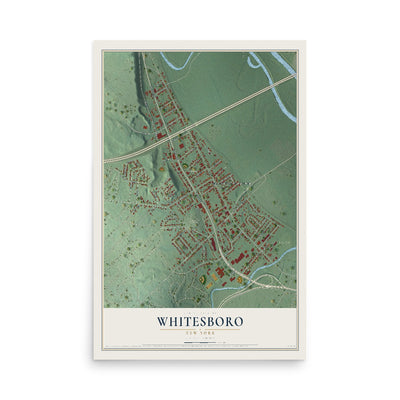 Whitesboro, New York map print, 12" x 18" Archival Matte Print mockup