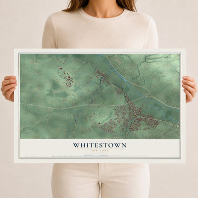 Whitestown, New York map print, 12" x 18" Archival Matte Print mockup