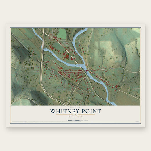 Whitney Point, New York map print, the full design