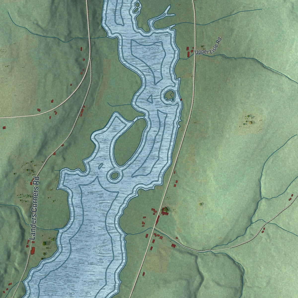 Close-up 2 of the Willet, New York map artwork