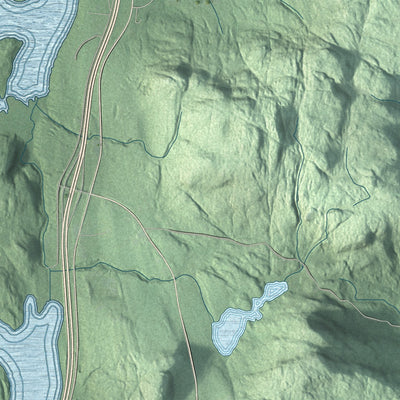 Close-up 1 of the Willsboro, New York map artwork