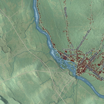 Close-up 1 of the Wilna, New York map artwork