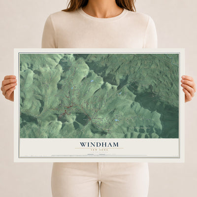 Windham, New York map print, 12" x 18" Archival Matte Print mockup
