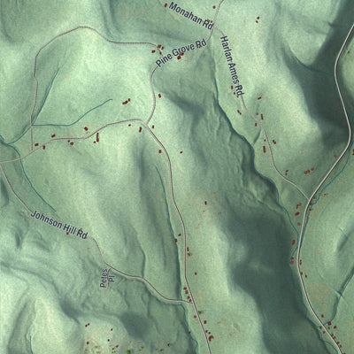 Close-up 1 of the Wirt, New York map artwork
