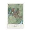 Woodmere, New York map print, 12" x 18" Archival Matte Print mockup