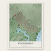 Woodsburgh, New York map print, the full design