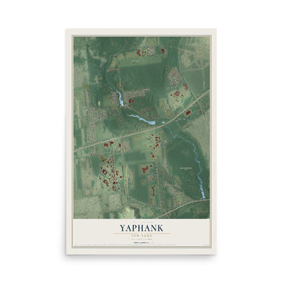 Yaphank, New York map print, 12" x 18" Archival Matte Print mockup