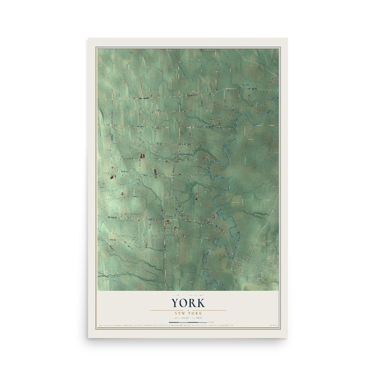 York, New York map print, 12" x 18" Archival Matte Print mockup