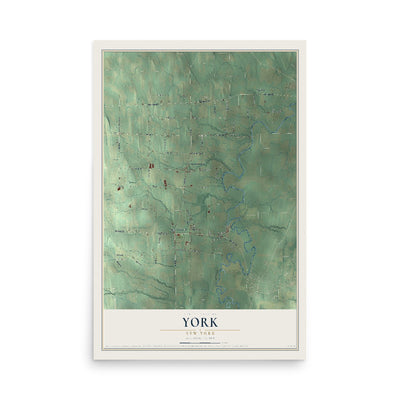 York, New York map print, 12" x 18" Archival Matte Print mockup