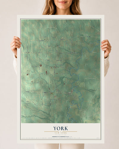 York, New York map print, 24" x 36" Archival Matte Print mockup