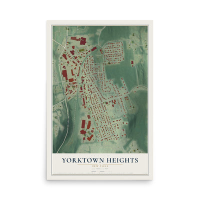Yorktown Heights, New York map print, 12" x 18" Archival Matte Print mockup