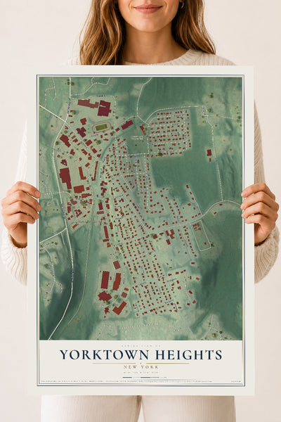 Yorktown Heights, New York map print, 18" x 24" Archival Matte Print mockup