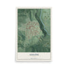 Map of Adelphi, Ohio, 12 x 18 inch unframed archival matte print