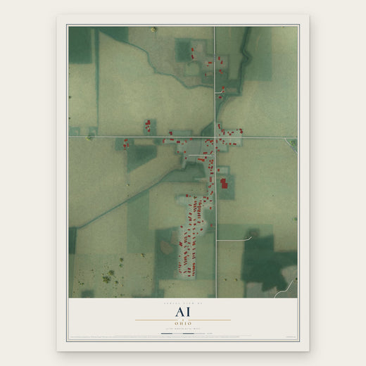 Ai, Ohio map print, the full design