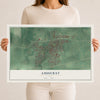 Map of Amherst, Ohio, 12 x 18 inch unframed archival matte print