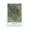 Map of Arcanum, Ohio, 12 x 18 inch unframed archival matte print
