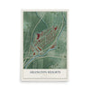 Map of Arlington Heights, Ohio, 12 x 18 inch unframed archival matte print