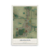 Map of Arlington, Ohio, 12 x 18 inch unframed archival matte print