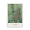 Map of Ashville, Ohio, 12 x 18 inch unframed archival matte print
