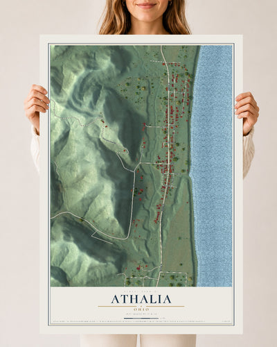 Map of Athalia, Ohio, 24 x 36 inch unframed archival matte print