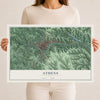 Map of Athens, Ohio, 12 x 18 inch unframed archival matte print