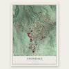 Avondale, Cincinnati, Ohio map print, the full design