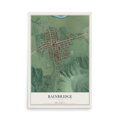 Map of Bainbridge, Ohio, 12 x 18 inch unframed archival matte print