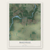Ballville, Ohio map print, the full design